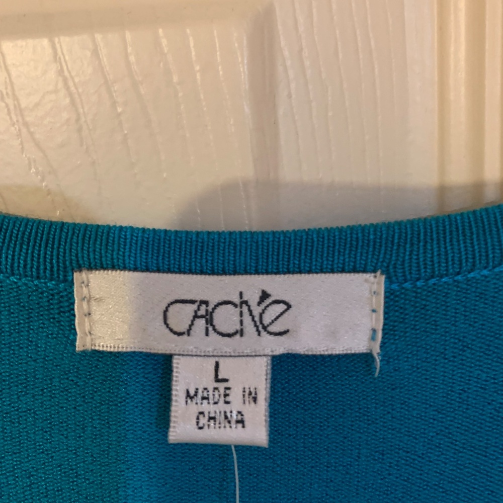NWT Cache Blue Embellished Cardigan Sweater sz L - Picture 3 of 9